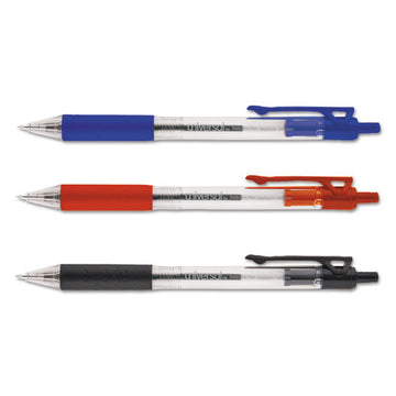Universal™ Comfort Grip Ballpoint Pen, Retractable, Medium 1 Mm, Black Ink, Clear Barrel, 48-pack freeshipping - TVN Wholesale
